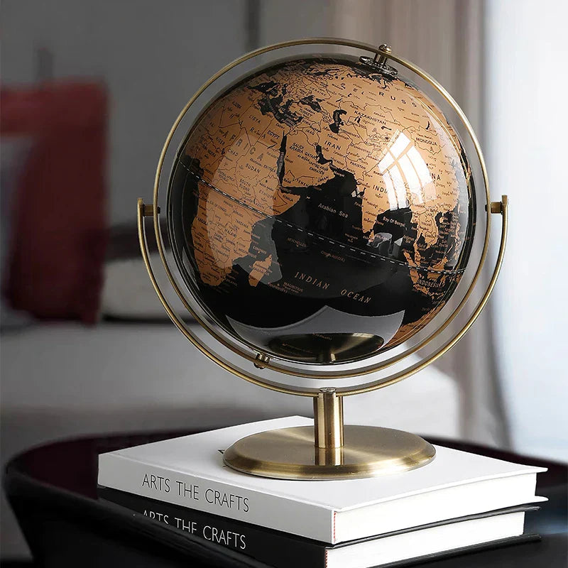 MapMuse | Vintage Globus Mit Detaillierter Karte Für Klassische Einrichtung