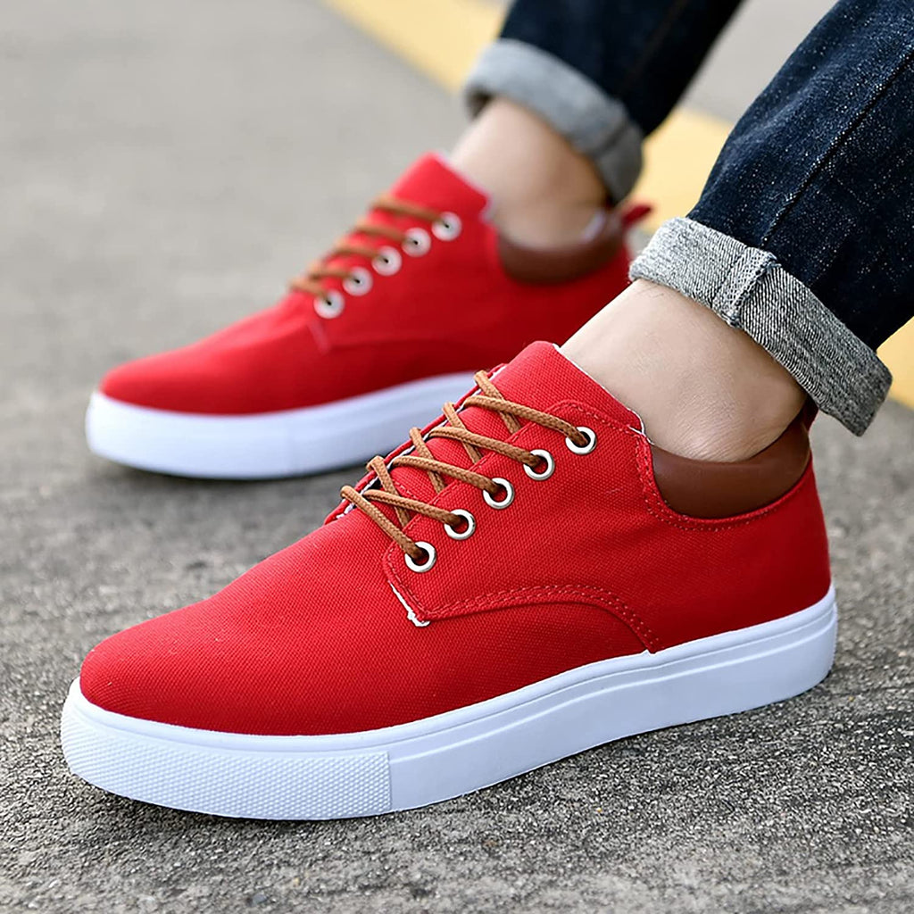 Herren - Canvas Sneaker mit Weißer Sohle