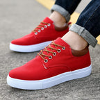 Herren Canvas-Sneaker – Schnürschuhe mit Gummisohle