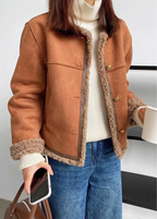 Ruby Jacke mit Shearling‑Futter – Damen Langärmlige Außenjacke