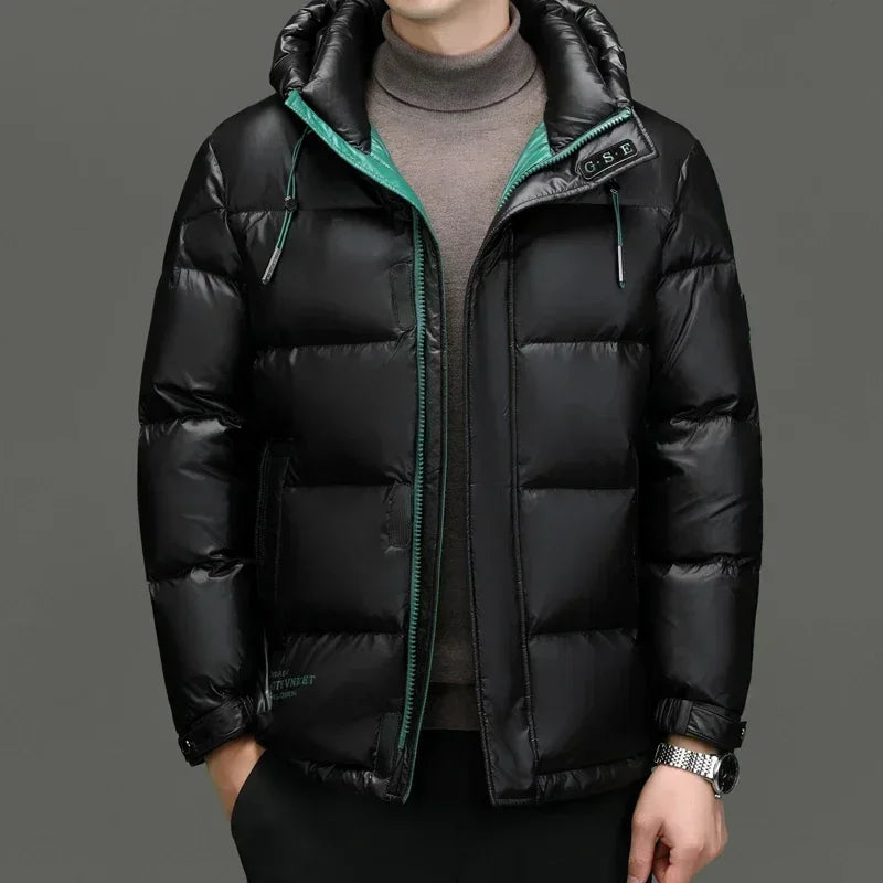 Winter Herren Daunenjacke | Mit Kapuze Und Langarm Für Wärme Und Komfort