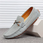 Gianni Perforierte Leder-Loafer – Herren Slip-On Lederschuhe