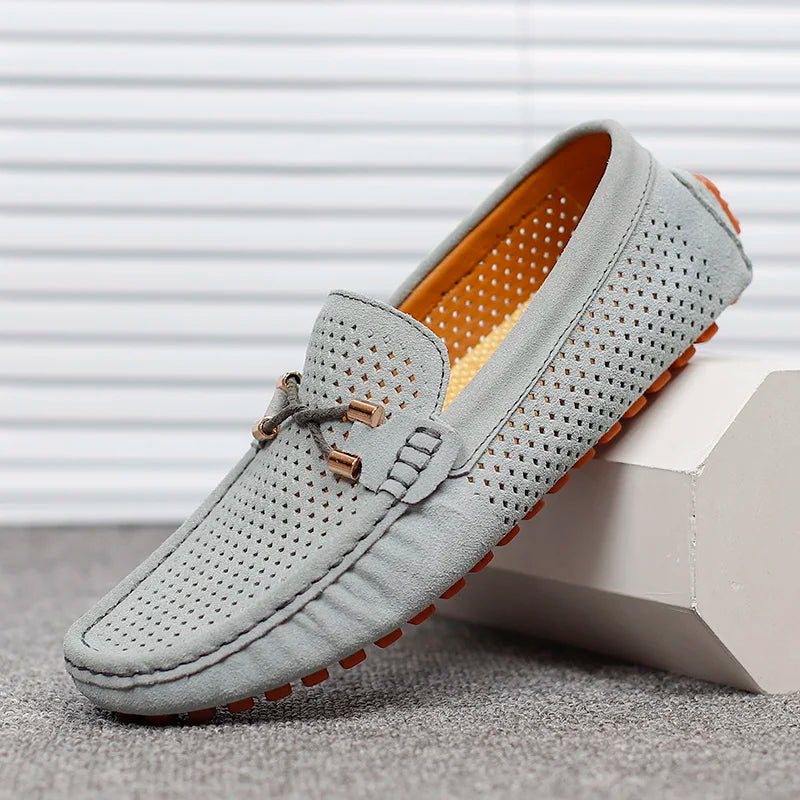 Gianni Perforierte Leder-Loafer – Herren Slip-On Lederschuhe