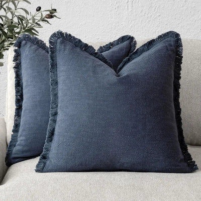 Dekorative Nordic Frill Baumwoll- & Leinenkissenbezüge | 6 Farben Für Stilvolles Wohnen