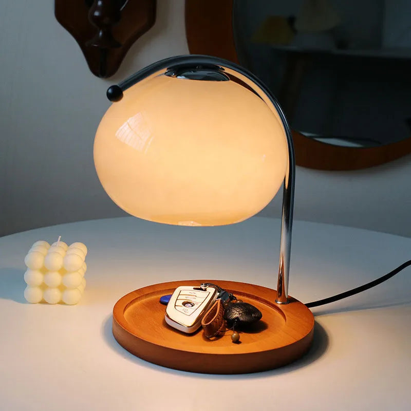 Gry Tischlampe mit Candle Warmer – Glas und Metall, elektrisch