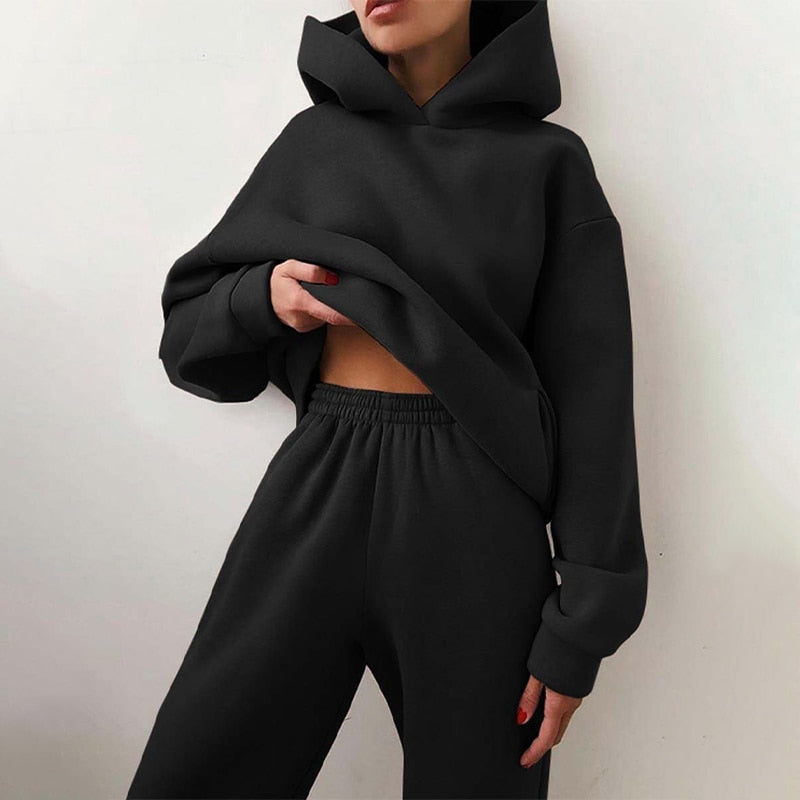 Damen Oversize‑Hoodie & Jogger‑Set | Komfortabler Passform