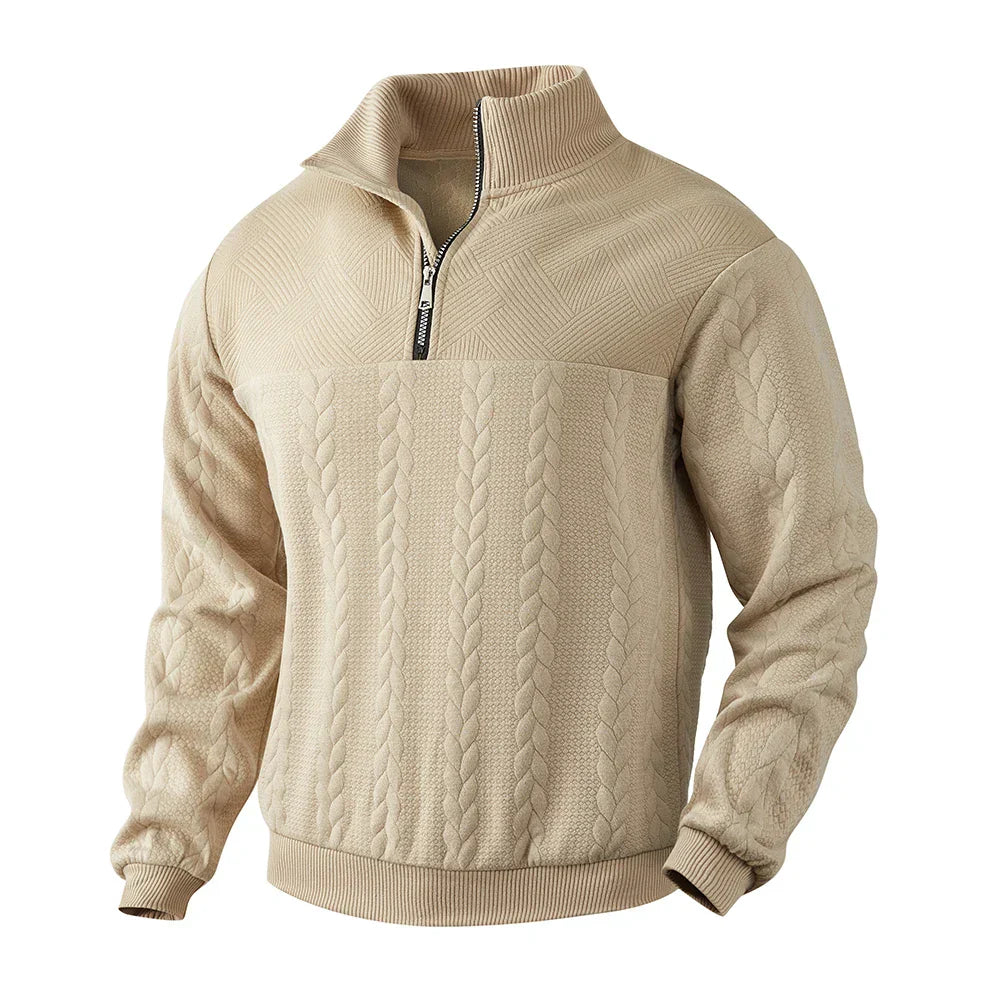 Camden Sweatshirt mit Viertel‑Reißverschluss – Herren Langarm‑Sweatshirt