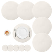 geflochtenes aprikosenfarbenes Set