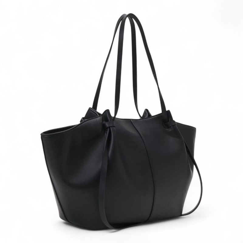 Lyra – Großer Schwarzer Handtasche aus PU-Leder