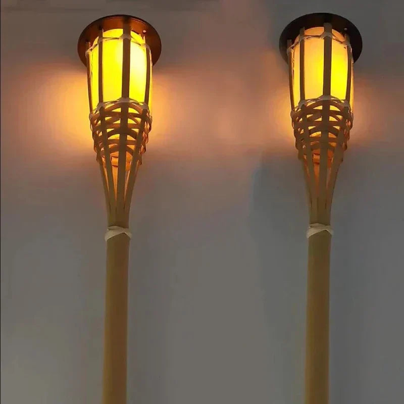 Solar-Fackel 5er-Set | Flammenoptik LED Gartenleuchten | Solarbetrieben | Dekoratives Licht für Außen