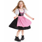 Mädchen Dirndl Kleid aus Baumwollmischung | Trachtenkleid mit Schürze und Schnüroberteil | Für Festivals und Themenpartys | Schmid