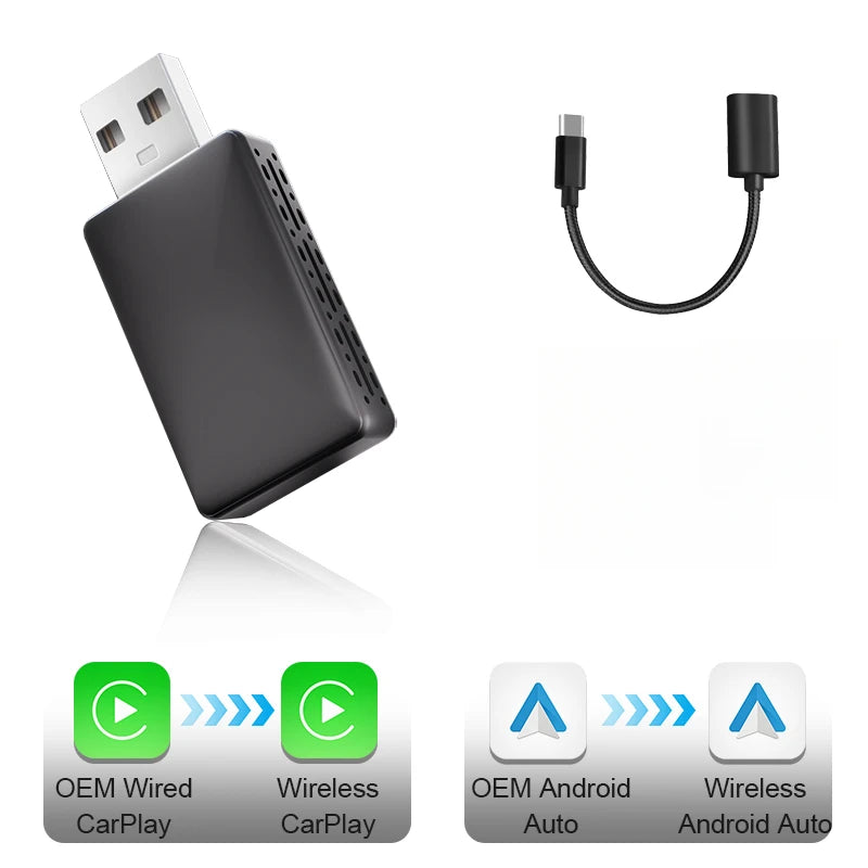 Wireless CarPlay / Android Auto Adapter – Smart AI Box