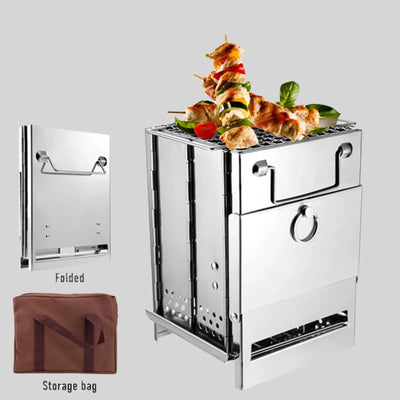 Ecocamp folding wood stove | kochen & grillen ohne strom im freien