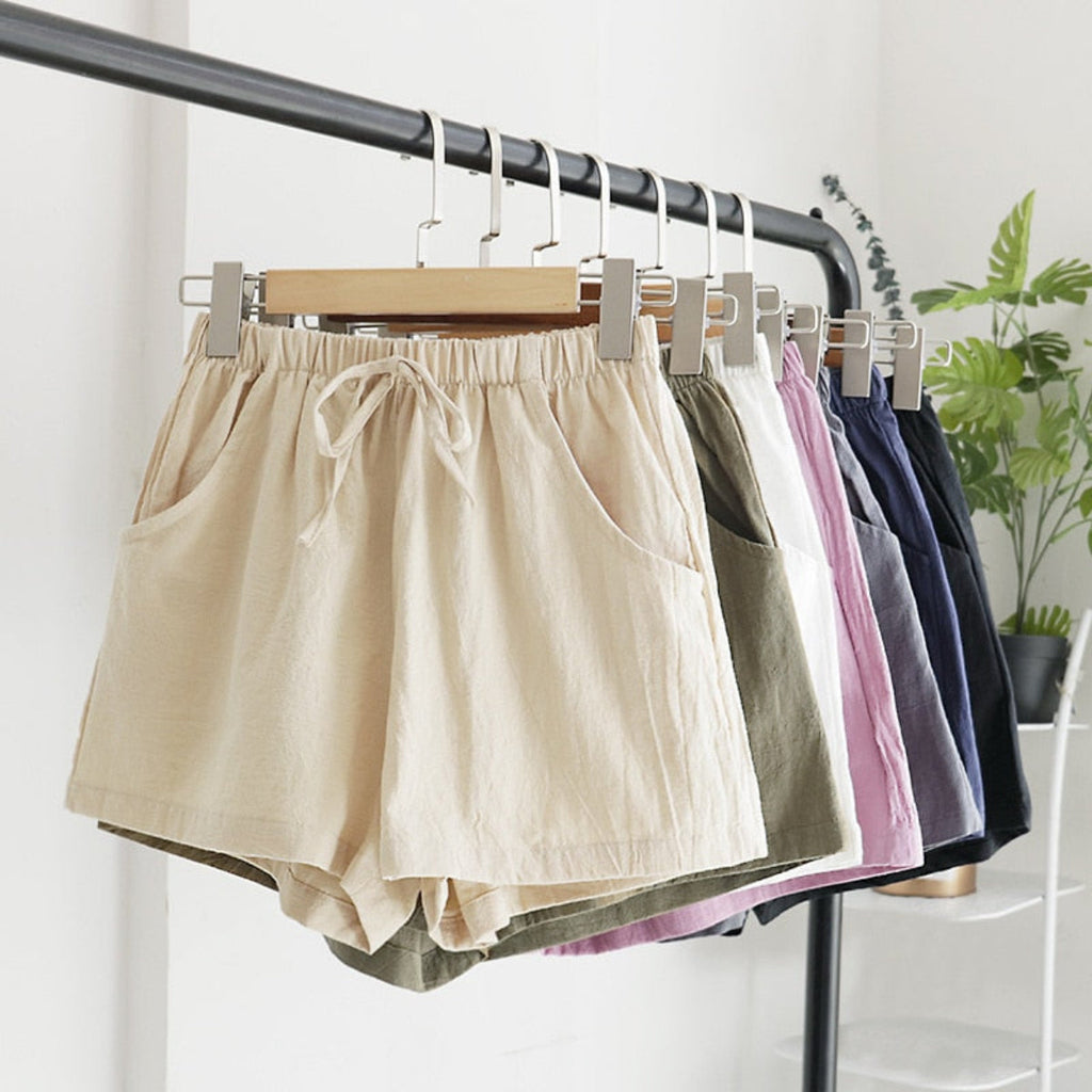 Lindy - Shorts Leinen- und Baumwollmischung