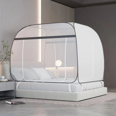 Easy hanging mosquito net | moskitonetz ohne installation – starry grey design für schlafzimmer & sommernächte