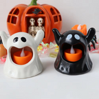 Halloween LED Lampe in Geisterform | Batteriebetriebene Kunststoff Dekoleuchte für Innenräume | Schmid