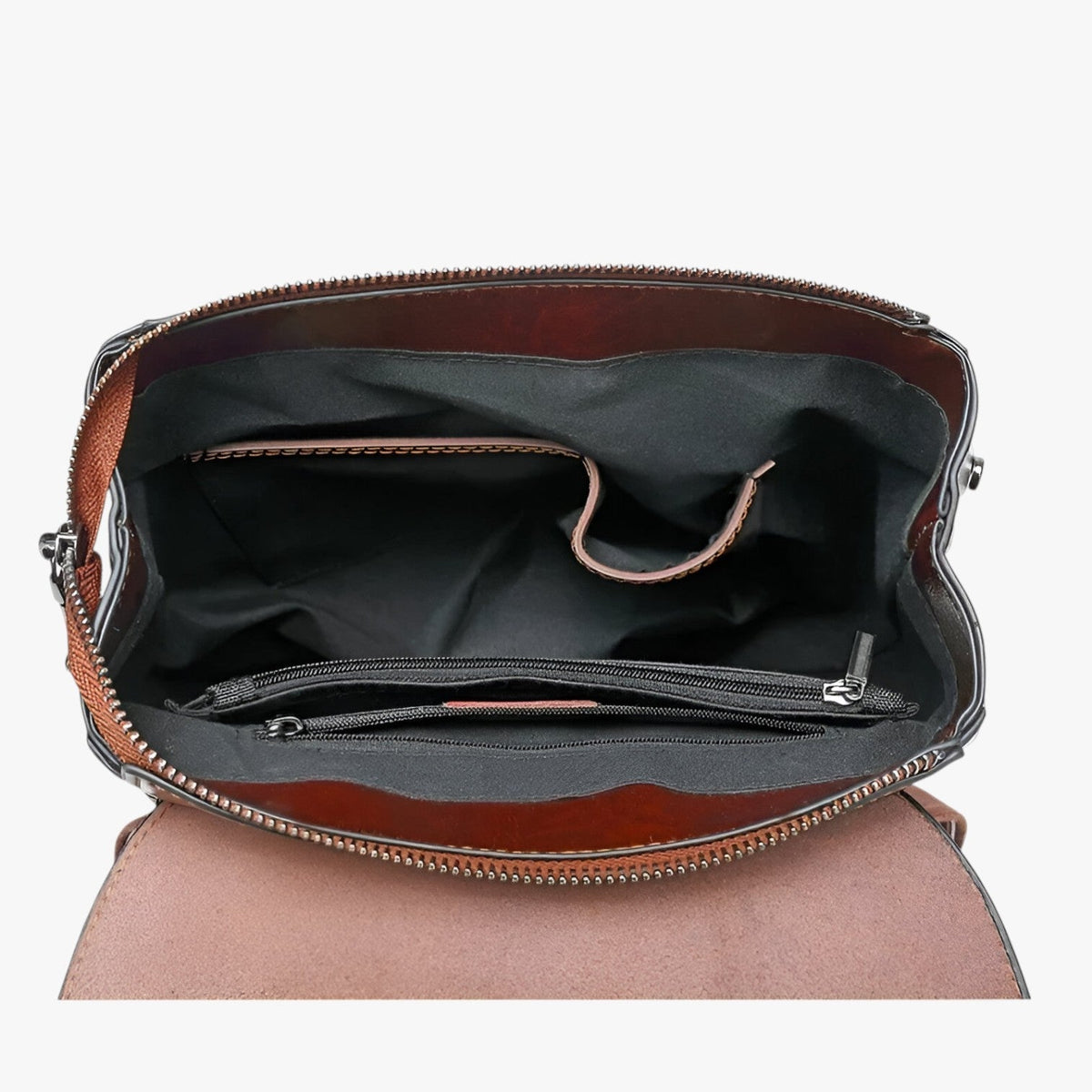 Damenrucksack aus Echtleder | Gepolsterte Schultergurte & Mehrere Fächer | Laptop-Stauraum für Arbeit, Schule & Reisen | Schmid