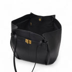 Lyra | Große Handtasche Aaus Schwarzem PU-Leder