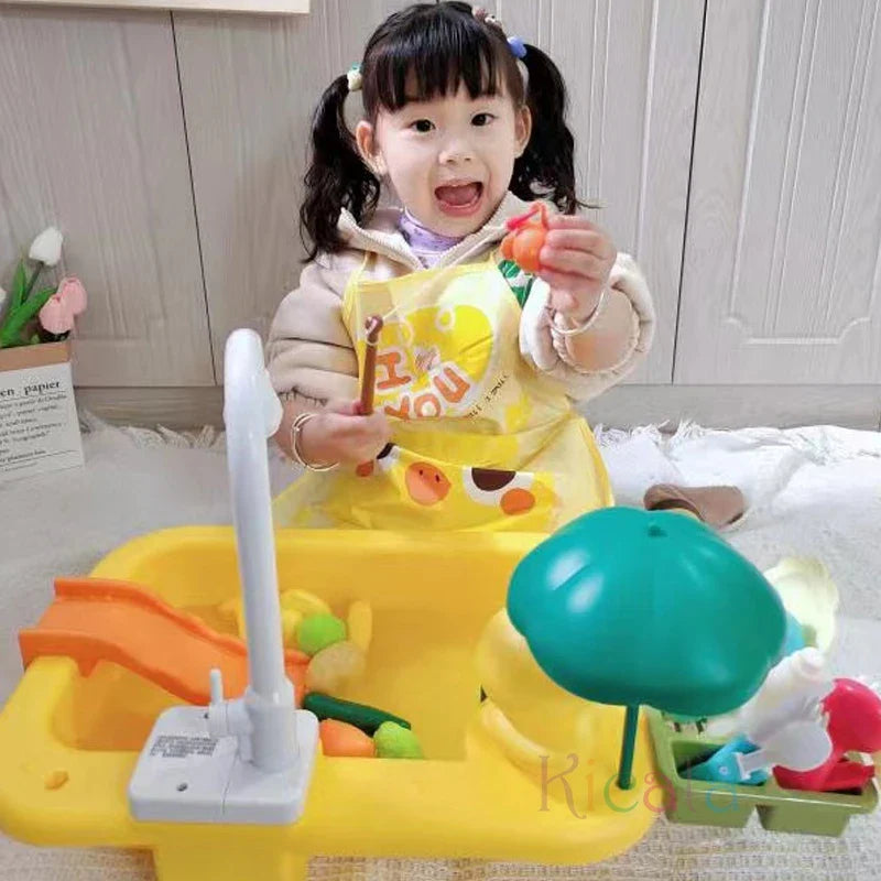 Aquaplay spülspaß | realistisches küchen-spielset mit wasserfunktion
