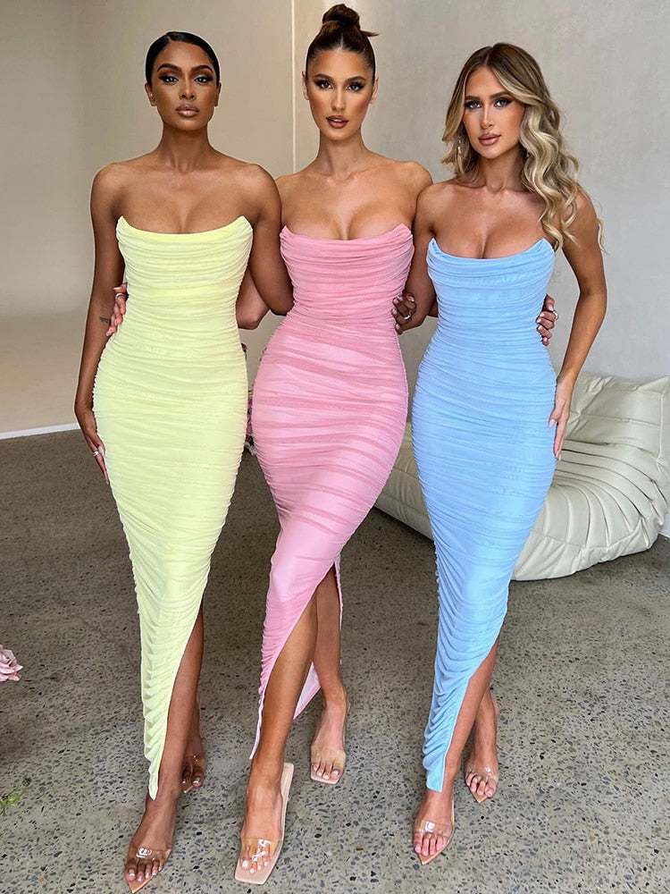 Strapless | maxikleid