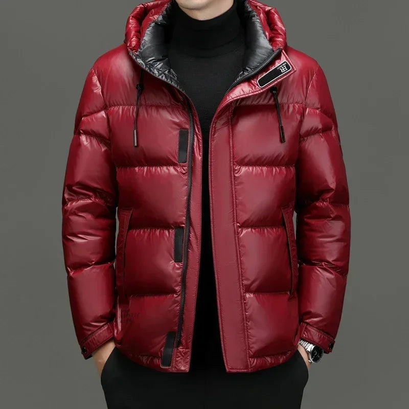 Winter Herren Daunenjacke | Mit Kapuze Und Langarm Für Wärme Und Komfort