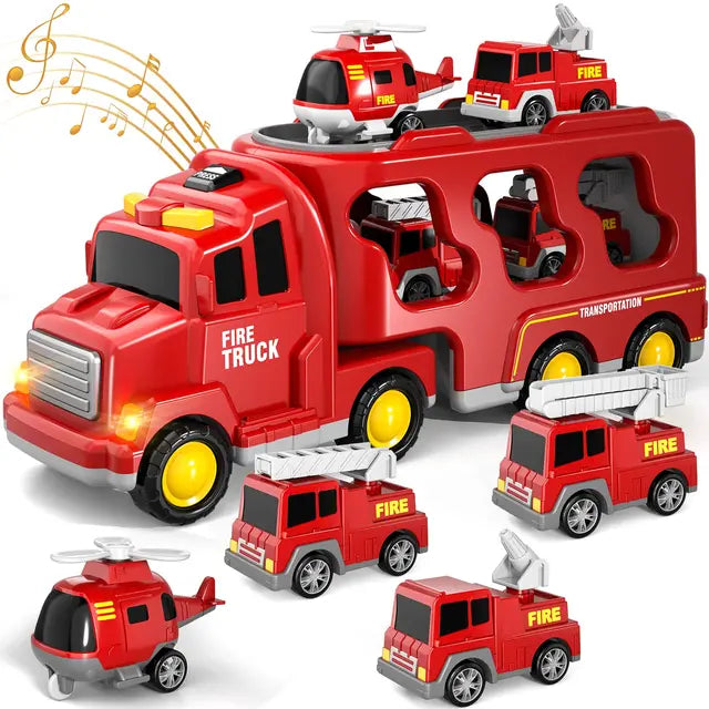 DualDeck Transporter – Marken- und Baugerät-Set mit Licht und Ton