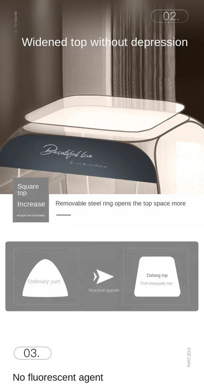 Easy hanging mosquito net | moskitonetz ohne installation – starry grey design für schlafzimmer & sommernächte
