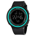 Digitale Armbanduhr – LED-Display, 5 ATM, Silikonarmband