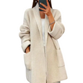 Damen Strickjacke aus Baumwolle | Langarm Strickjacke mit Seitentaschen | Alltag und Freizeit | Schmid