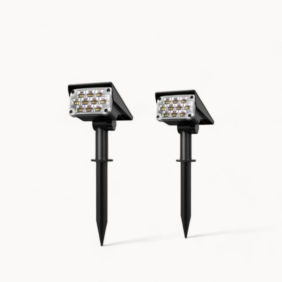 Solar LED Gartenstrahler – kabellos, für Außenbereich, wetterbeständig