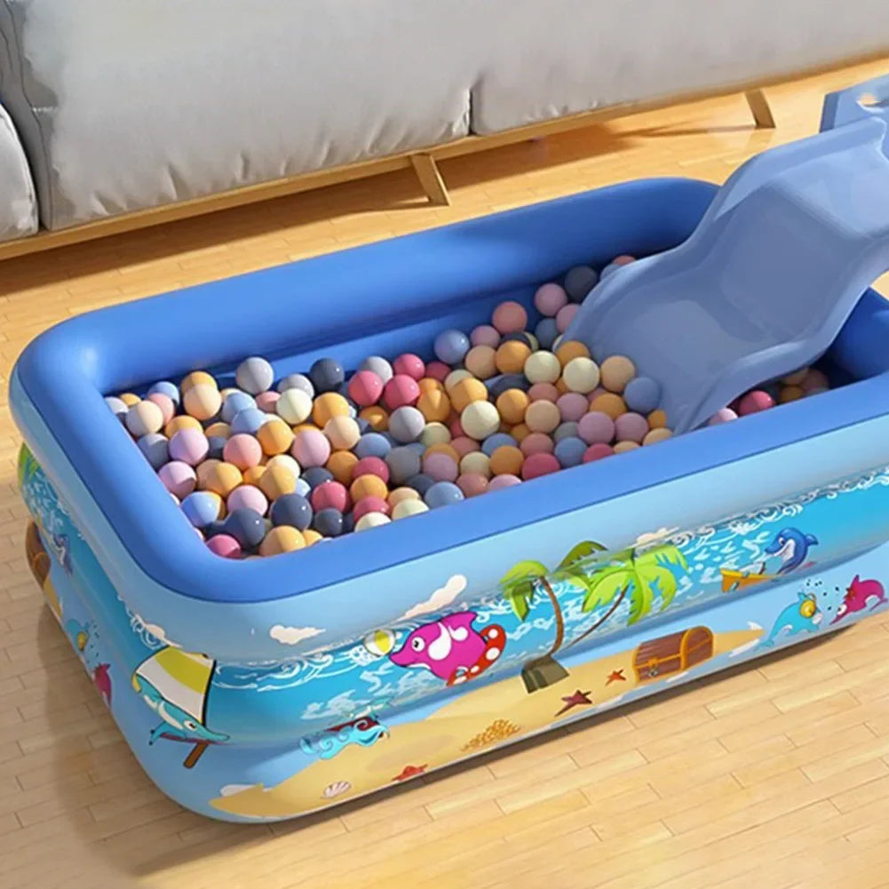 Aufblasbares Kinderbecken aus PVC | Faltbares Planschbecken | Für Garten und Wasserspiele im Freien | Schmid
