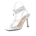 Damen | Sommerheels mit Kreuzriemen | Offene Sandalen für Alltag und Fest | Schmid