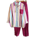 Damen Sommerset aus Baumwoll- und Leinenmischung | Locker sitzende Bluse und Hose mit weitem Bein | Alltagsgebrauch | Schmid