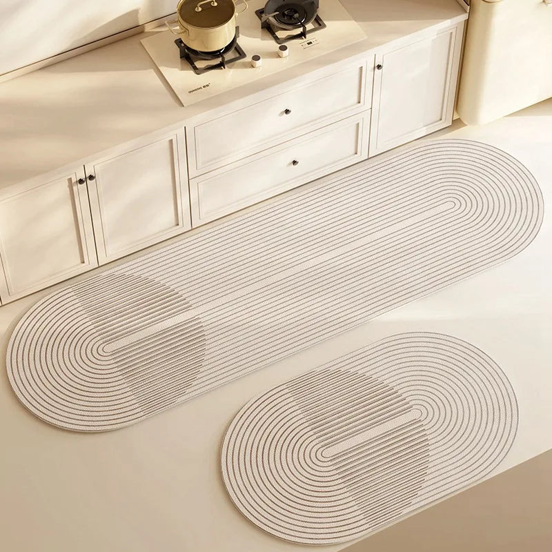 Royaleva Absorbierender rutschfester Teppich l Waschbare Diatomit Küche und Badezimmer Matte