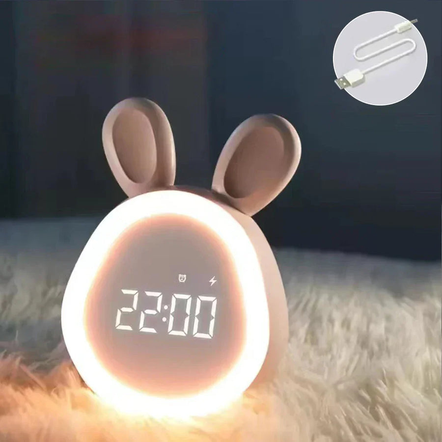 GlowBun - Multifunktionale Weckuhr mit einstellbarer Helligkeit und Lichtquelle