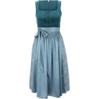 Damen Dirndl Kleid aus Baumwollmischung | Trachtenkleid mit Schürze und Volksmuster | Für Festivals und Kulturveranstaltungen | Schmid