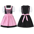 Mädchen Dirndl Kleid aus Baumwollmischung | Trachtenkleid mit Schürze und Schnüroberteil | Für Festivals und Themenpartys | Schmid