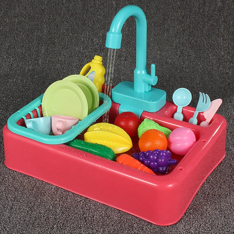 Miniwash pro | realistischer spielzeug-geschirrspüler für kleine küchenhelden