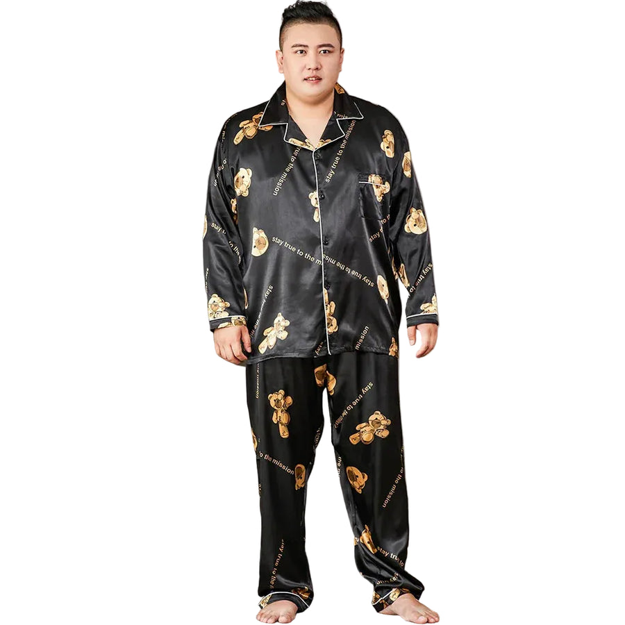 Lorenzo – Satin-Pyjama-Set in großen Größen für Herren