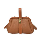 Damen Schultertasche aus PU | Strukturierte Handtasche mit Schlossdetail und Schulterriemen | Alltag und Freizeit | Schmid