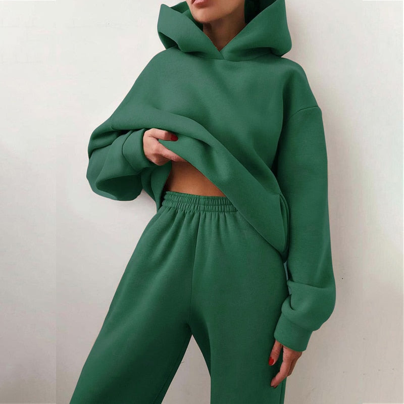 Damen Oversize‑Hoodie & Jogger‑Set | Komfortabler Passform