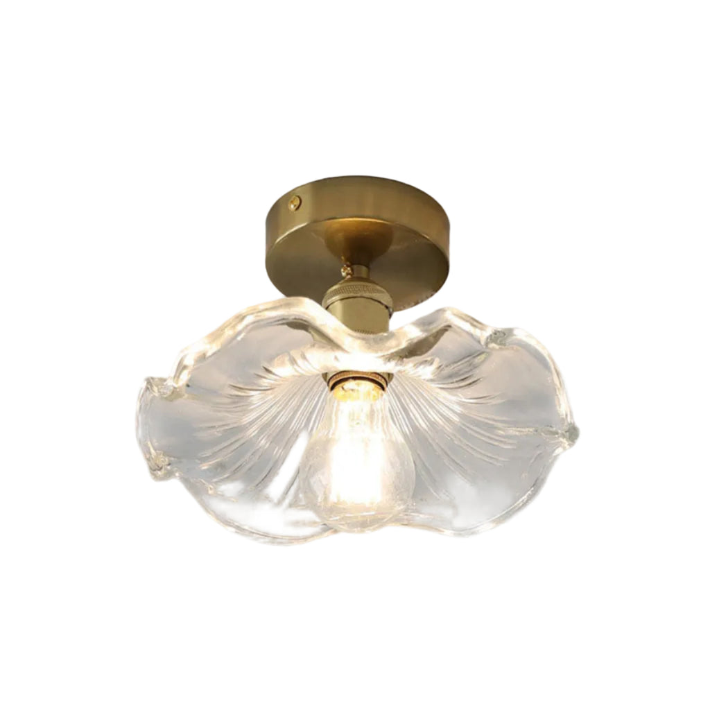 Blütenförmige LED-Deckenleuchte | Glas- & Metallkonstruktion | Florale Deckenlampe für Wohn- und Essbereiche | Schmid