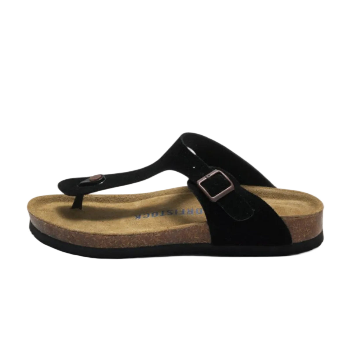 Herren Sandalen | Leder-Sandalen mit T-Riemen | Reguläre Offene Freizeitsandalen | Schmid