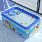 Aufblasbares Kinderbecken aus PVC | Faltbares Planschbecken | Für Garten und Wasserspiele im Freien | Schmid