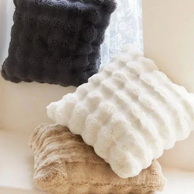 Kaninchen Kunstpelz Kissenbezug | Ultraweiches & Luxuriöses Wohnaccessoire