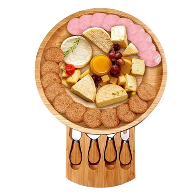 Cheesemate | rundes bambus-käsebrett