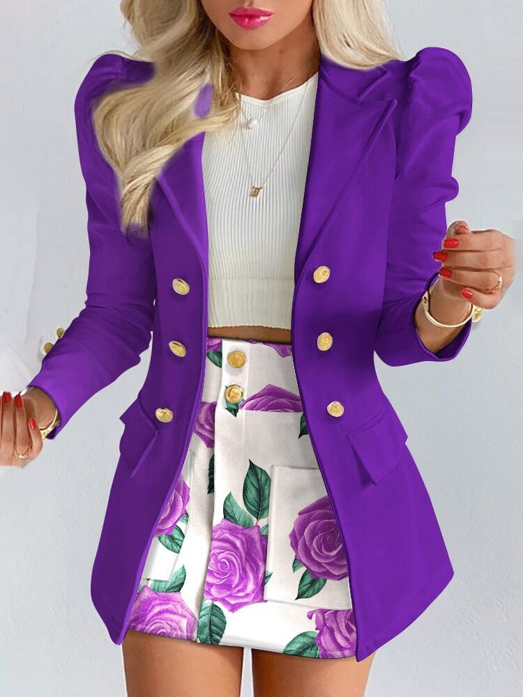 Kyara Damen Zweiteiler – Blazer und Rock Set