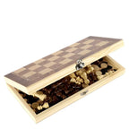 Holz-Schachspiel – Klappbares Schachbrett mit Spielfiguren