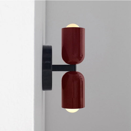Afli Wandleuchte – Metall und Glas, farbiger Lampenschirm, LED-kompatibel