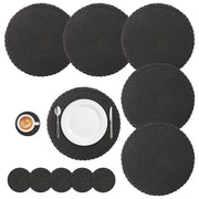 geflochtenes schwarzes Set